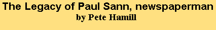 the legacy of paul sann